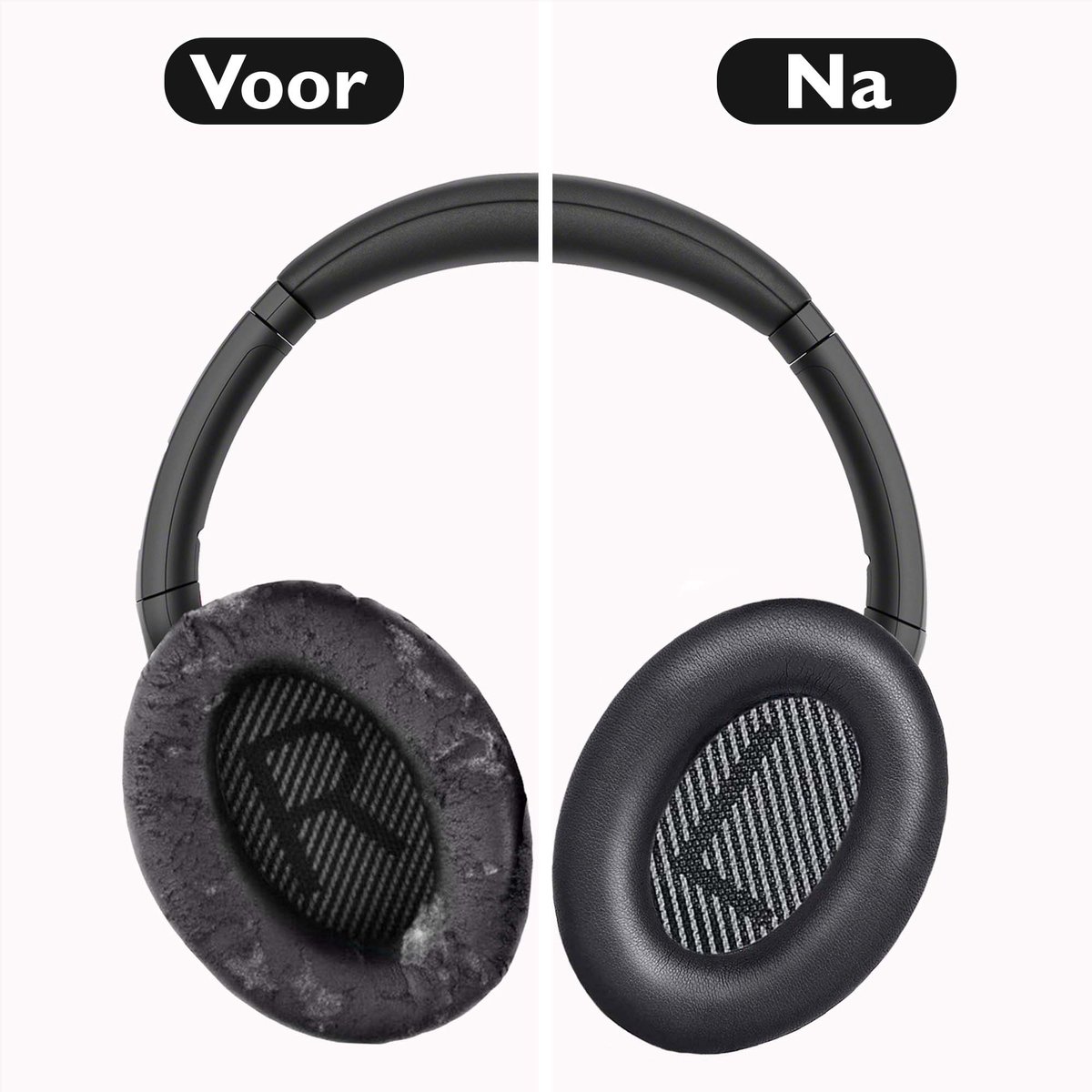 Set Oorkussens voor Bose Koptelefoon met installatie gereedschap - Zwart - QuietComfort 35 - QC35II - QC35 - QC25 - QC15 - QC2 - Soundtrue - Soundlink Around-Ear II AE2 – foto 2