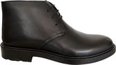 Nette schoenen- Veterschoenen- Casual Heren schoenen 1042- Leather- Zwart- Maat 44