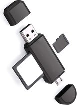 SD Kaartlezer USB Type OTG Micro SD Card Reader USB OTG 4-in-1 - Geschikt voor Telefoon, PC en Tablet