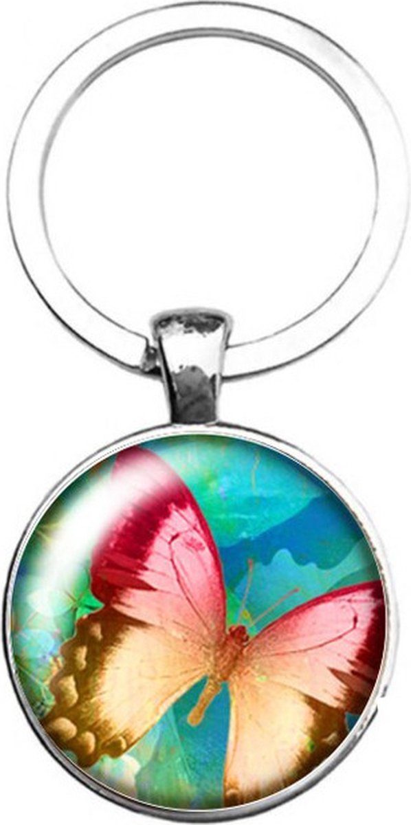 Sleutelhanger Glas - Vlinder