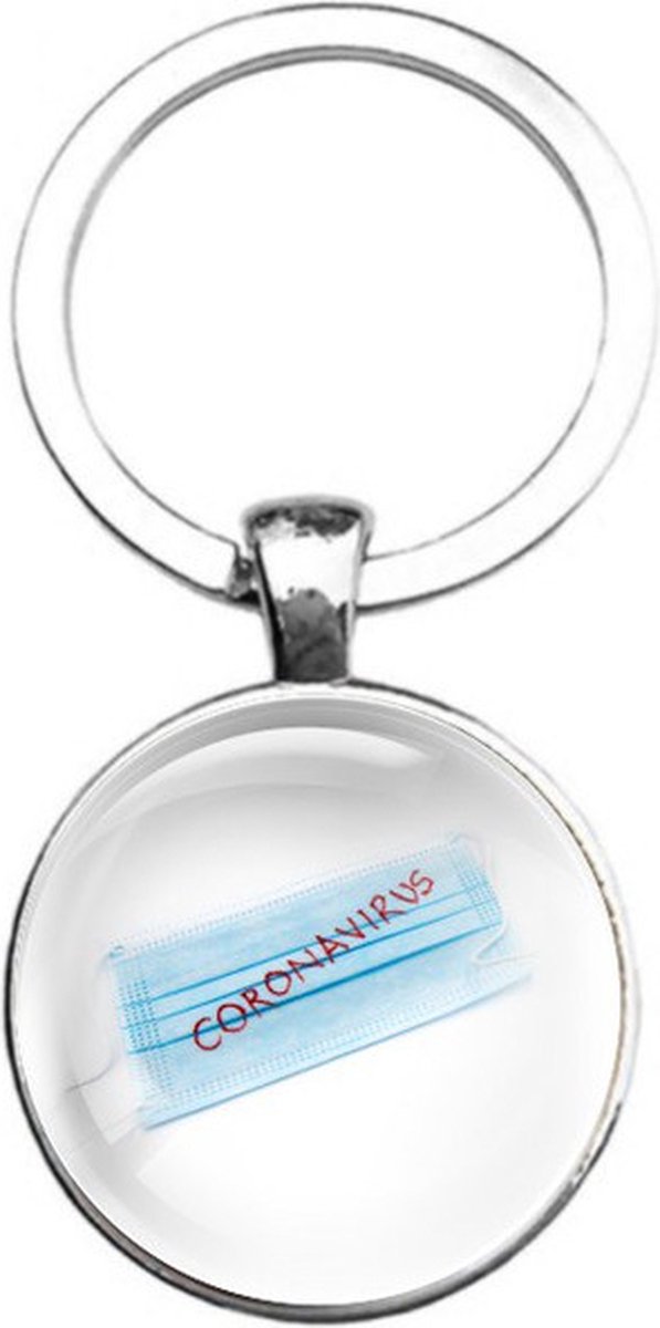 Sleutelhanger Glas - Coronavirus