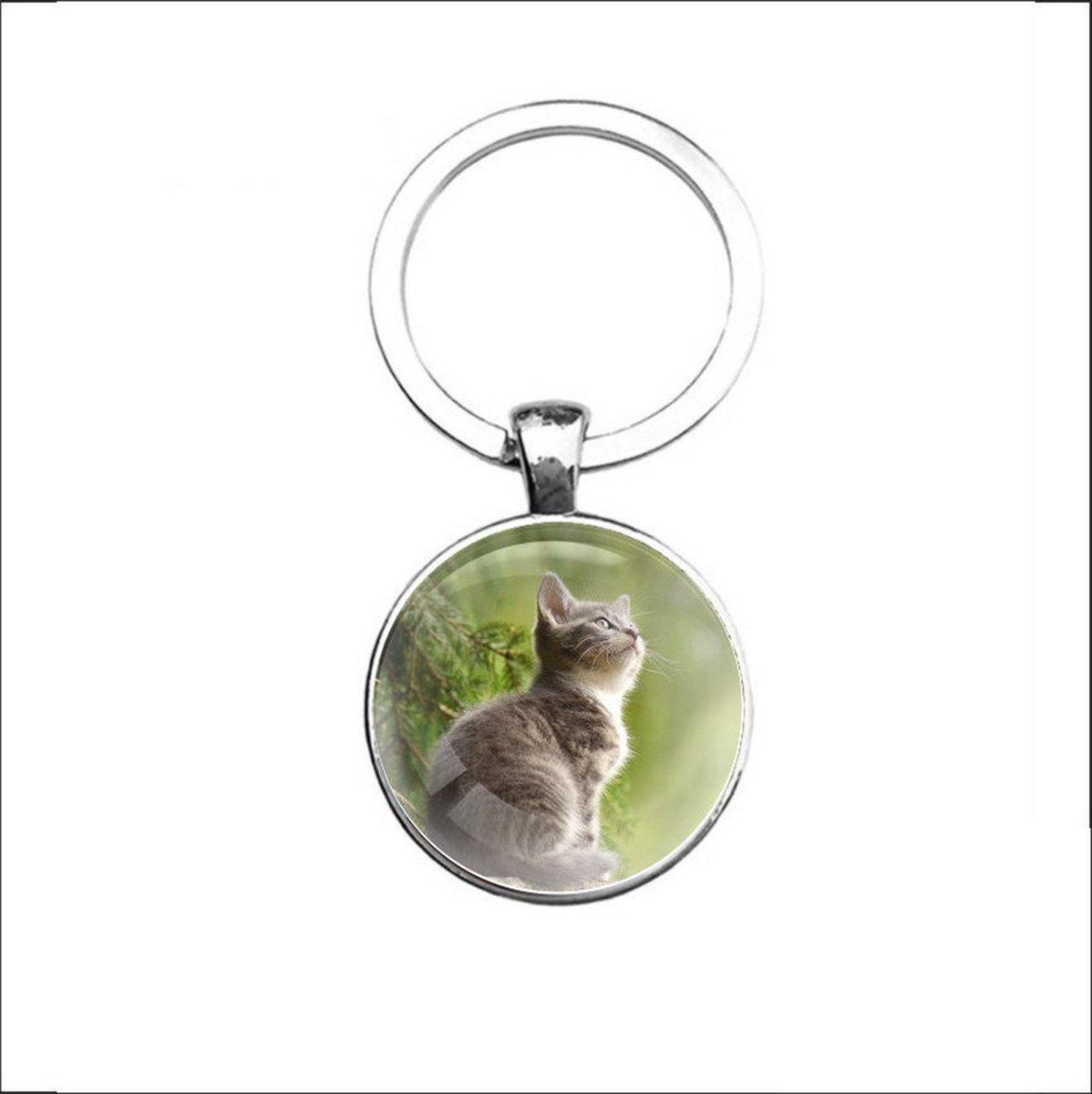 Sleutelhanger Glas - Kat