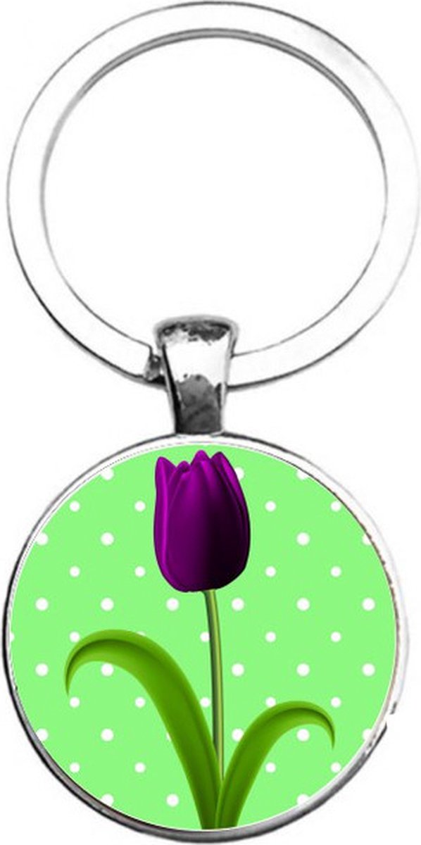 Sleutelhanger Glas - Tulpen