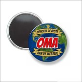 Button Met Magneet 58 MM - Officieel De Beste Oma Van De Wereld - NIET VOOR KLEDING