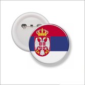 Button Met Speld 58 MM - Vlag Servië
