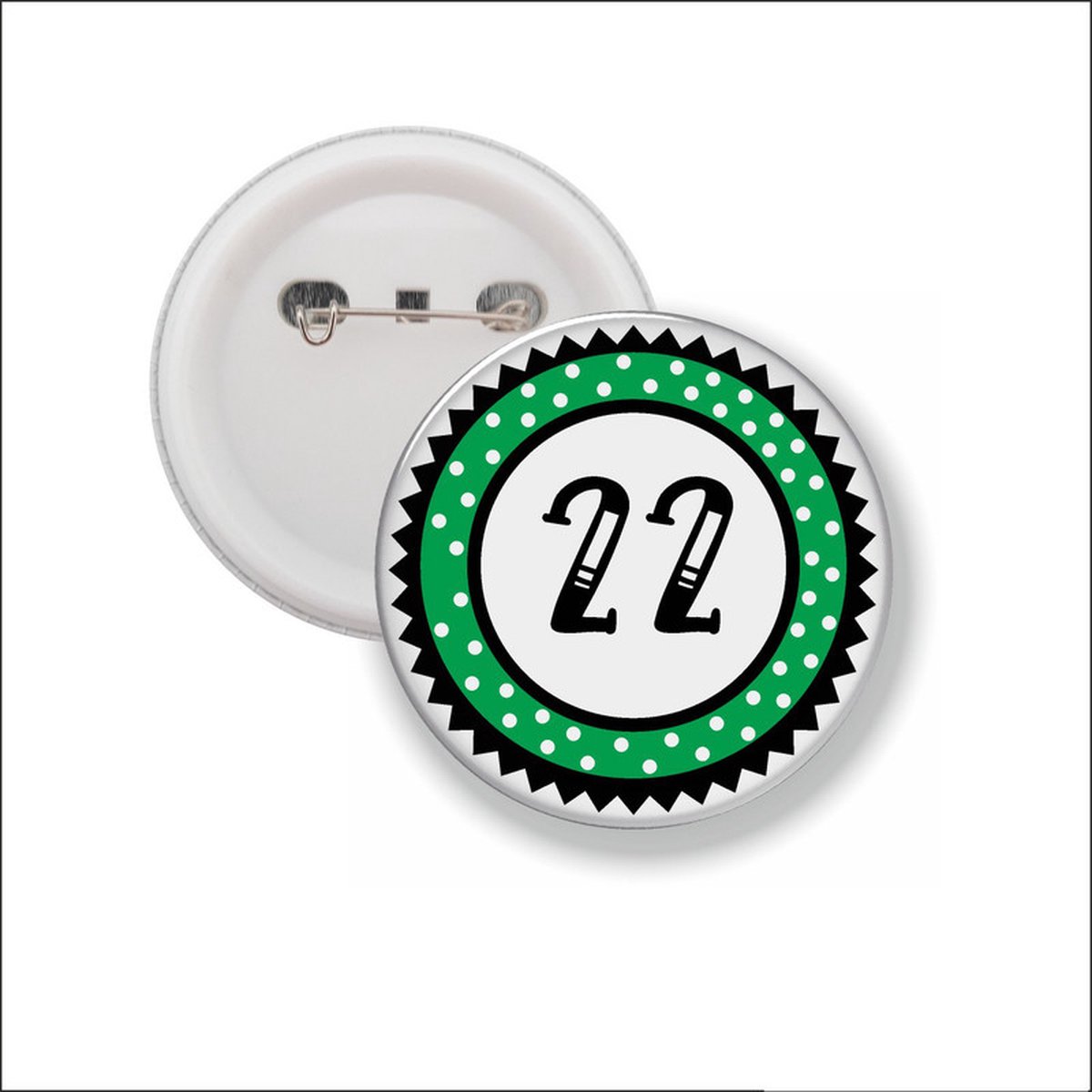 Button Met Speld 58 MM - 22