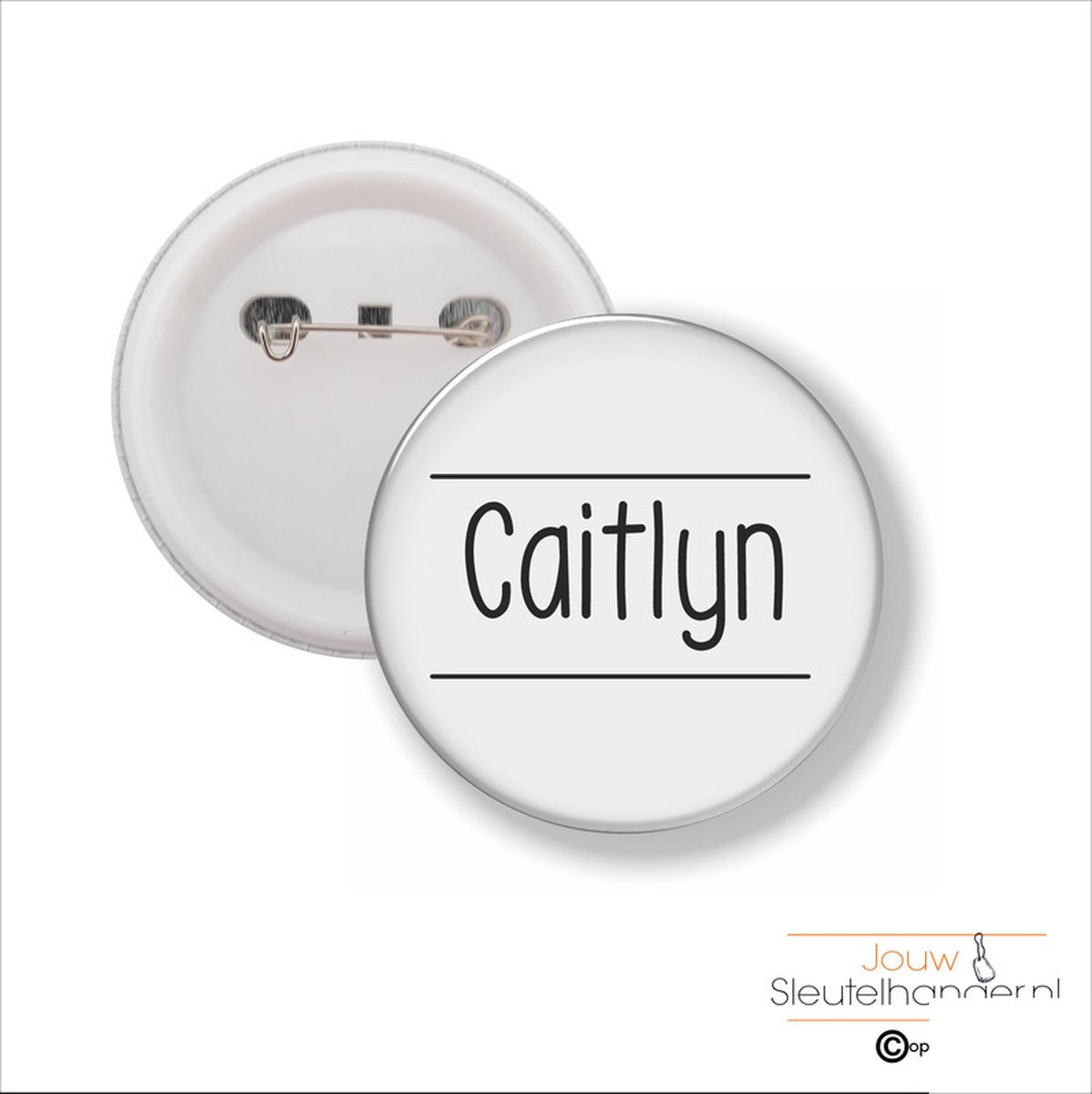 Button Met Speld 58 MM - Caitlyn