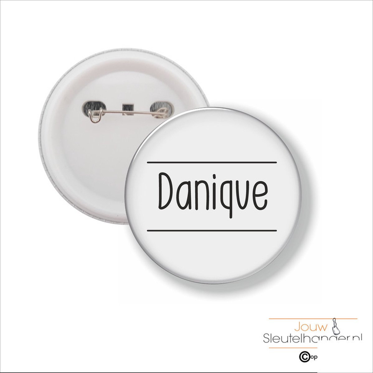 Button Met Speld 58 MM - Danique