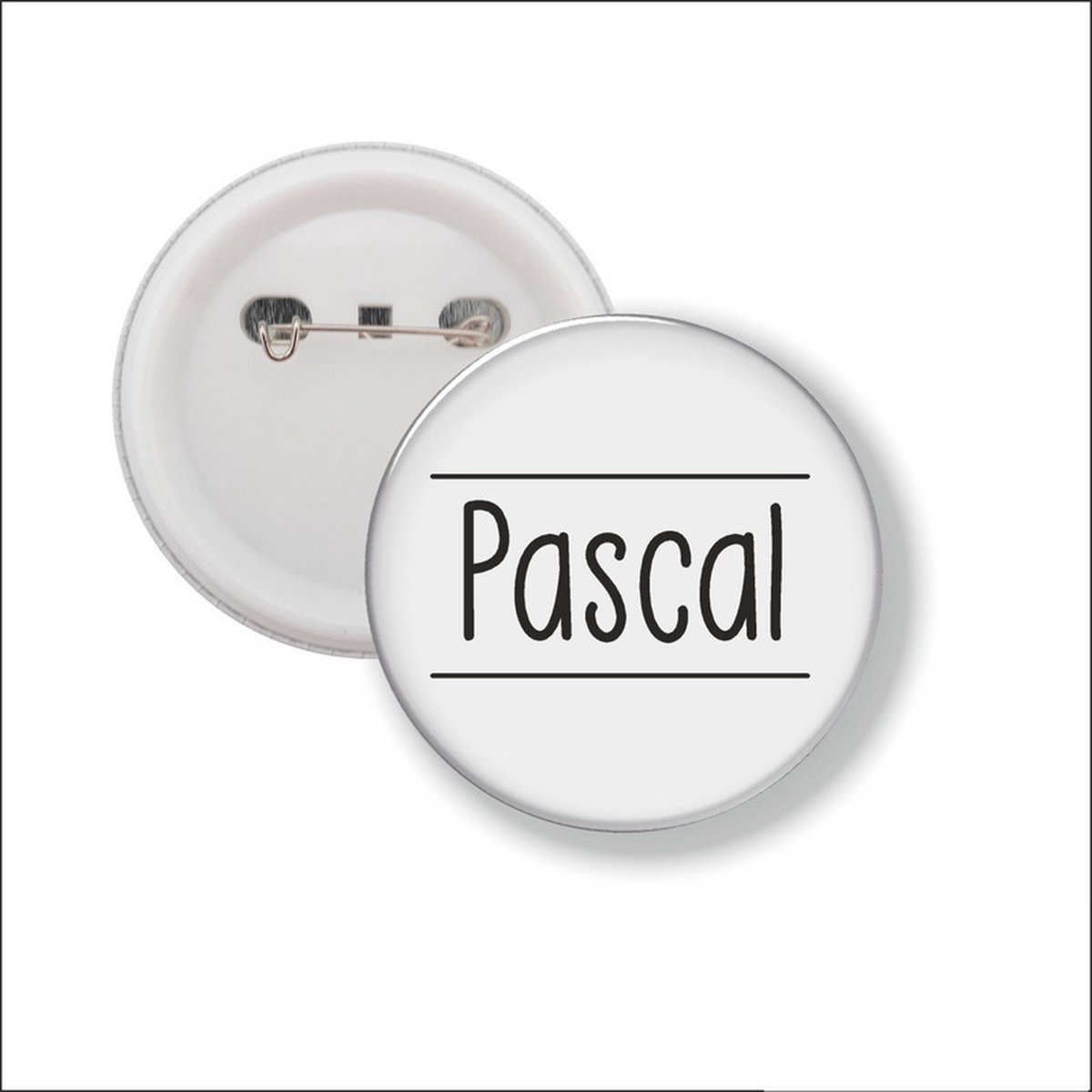 Button Met Speld 58 MM - Pascal
