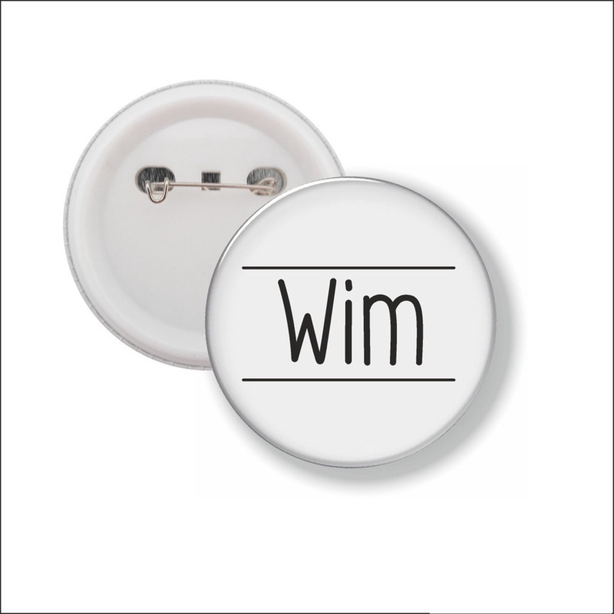 Button Met Speld 58 MM - Wim