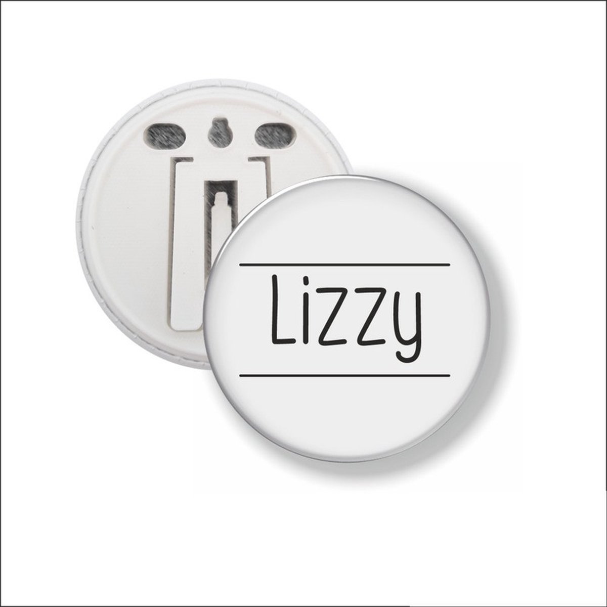 Button Met Clip 58 MM - Lizzy