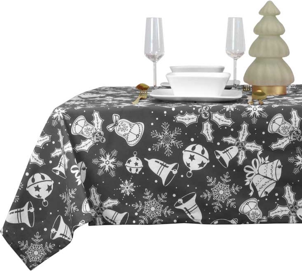 Unique Living - Tafelkleed Hein 150x250cm Dark Grey