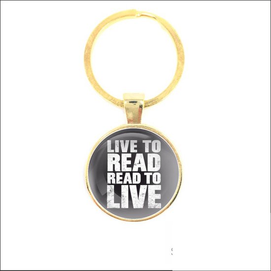 Sleutelhanger Glas - Live To Read Read To Live