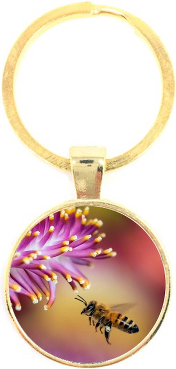 Sleutelhanger Glas - Bij