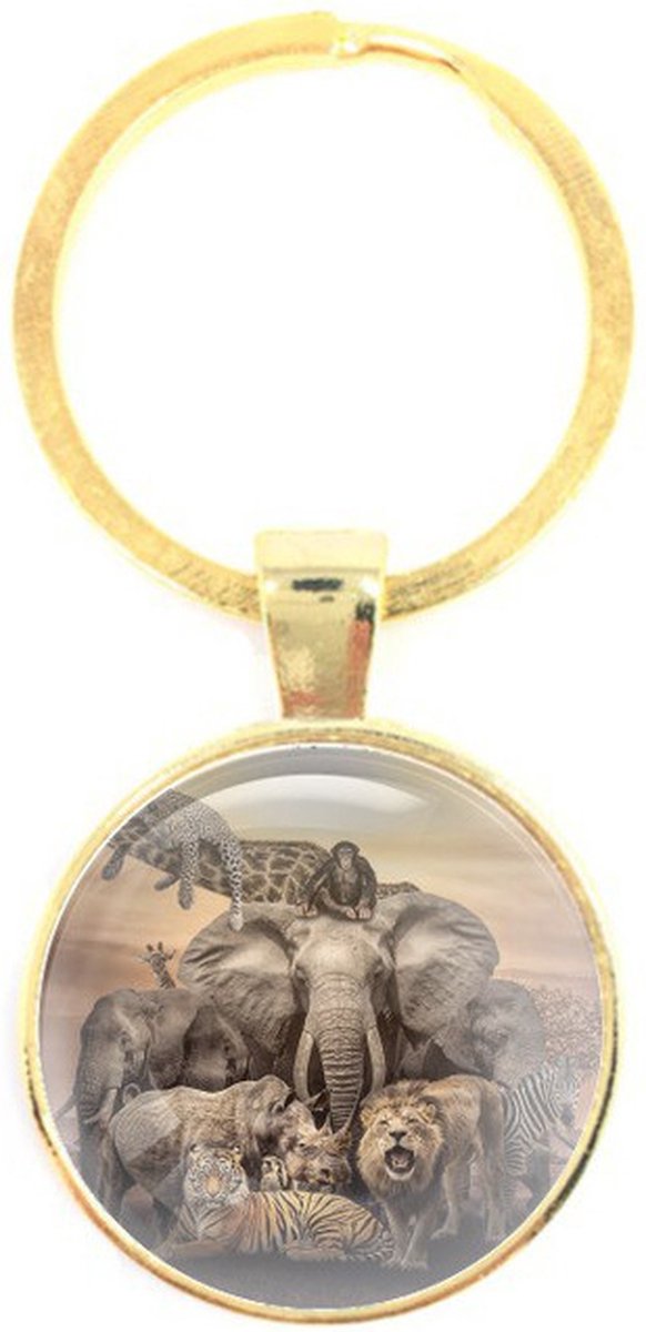 Sleutelhanger Glas - Safari