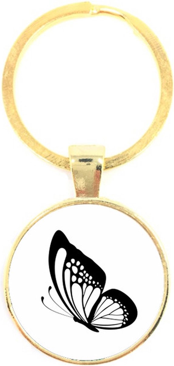 Sleutelhanger Glas - Vlinder