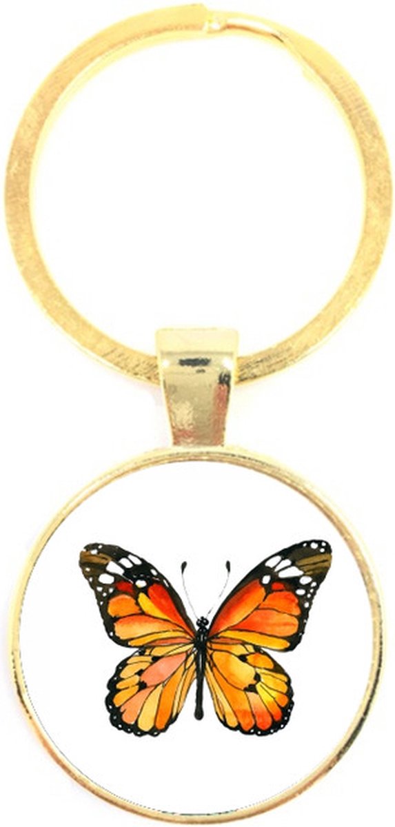 Sleutelhanger Glas - Vlinder