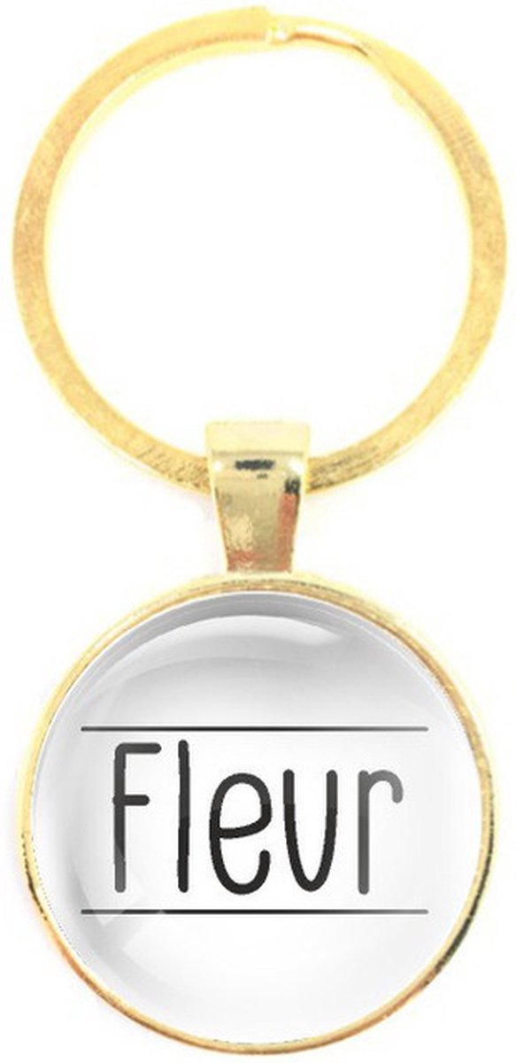 Sleutelhanger Glas - Fleur