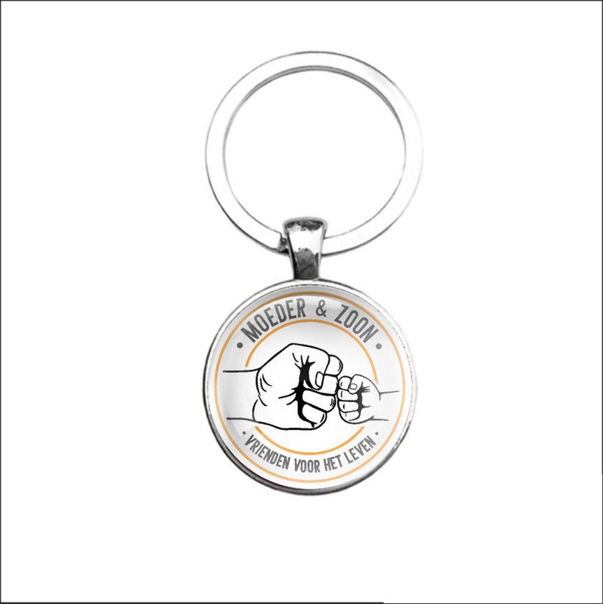 Sleutelhanger Glas - Moeder & Zoon
