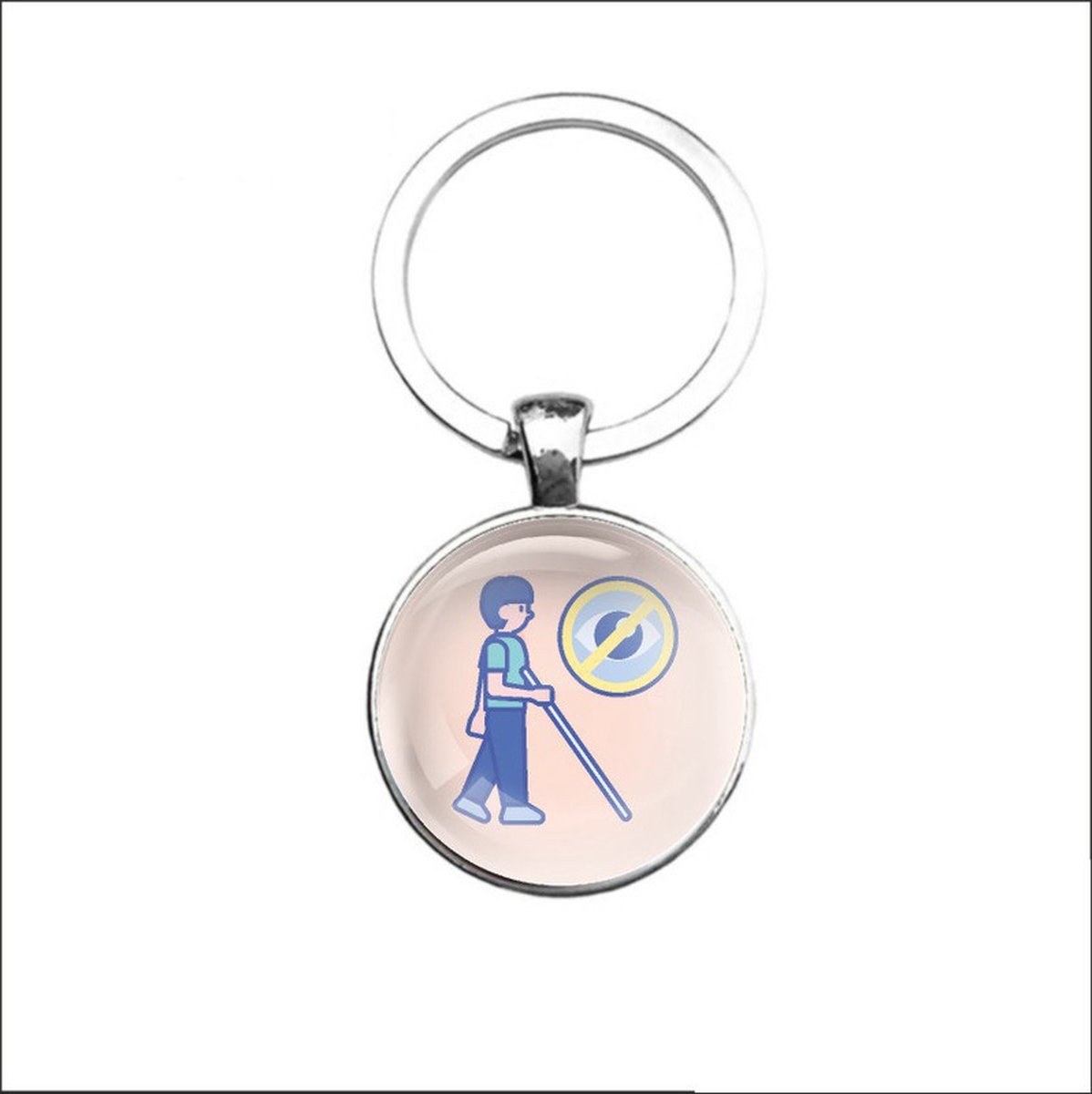 Sleutelhanger Glas - Slechtziend