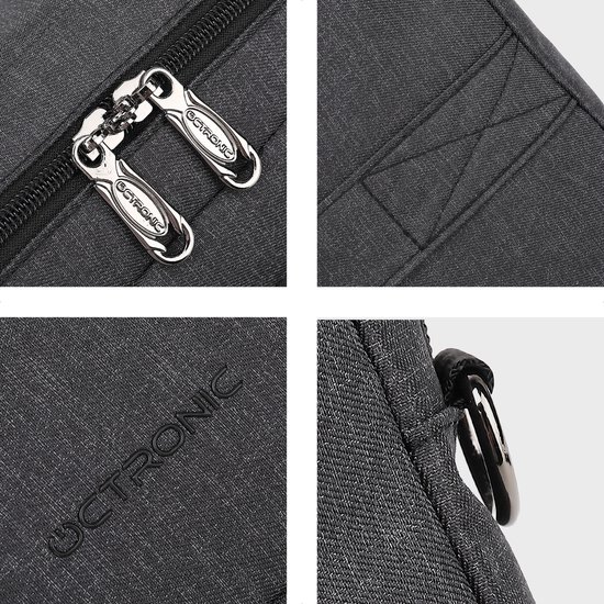 Sacoche pour ordinateur portable 15,6 pouces - Sacoche pour ordinateur portable Sac à bandoulière dames et hommes - Hydrofuge - 18L - anthracite