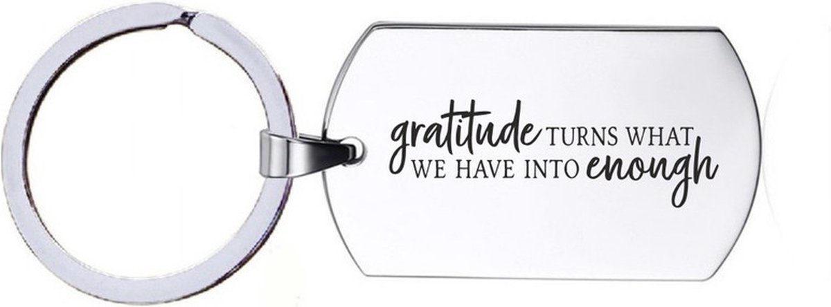 Sleutelhanger RVS - Gratitude