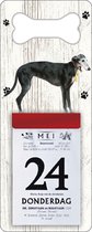 Scheurkalender 2024 Hond: windhond zwart