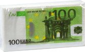 Servetten Eurobiljetten 33x33cm 10 stuks