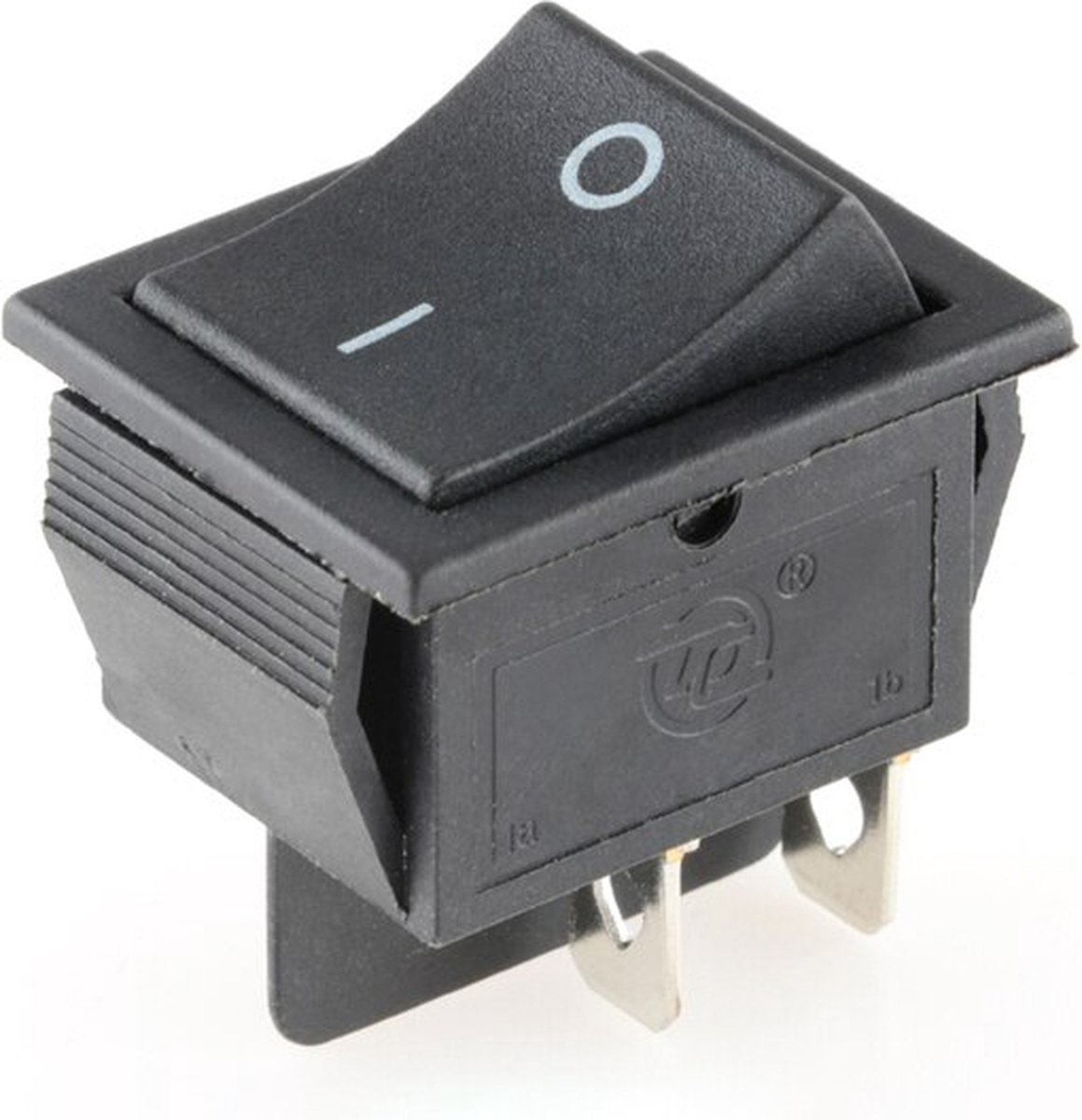 Earu® KCD4-202 Wipschakelaar 2 Polig 30x22mm 250V Max. 16A - Zwart