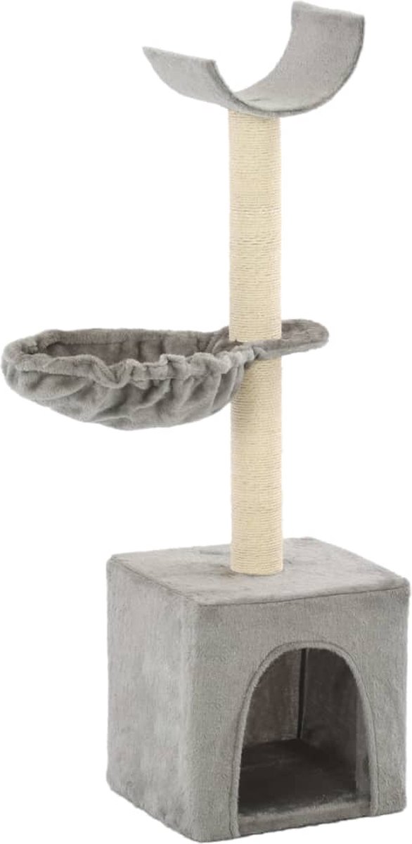 Decoways - Kattenkrabpaal met sisal krabpalen 105 cm grijs