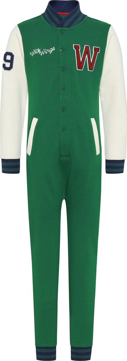 Wick Wings - Onesie - Kleur Groen - Pyjama - 134-140 - onesie jongens - onesie meisjes