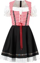 Robe Dirndl Lise à carreaux rouge-blanc | Taille L (40)
