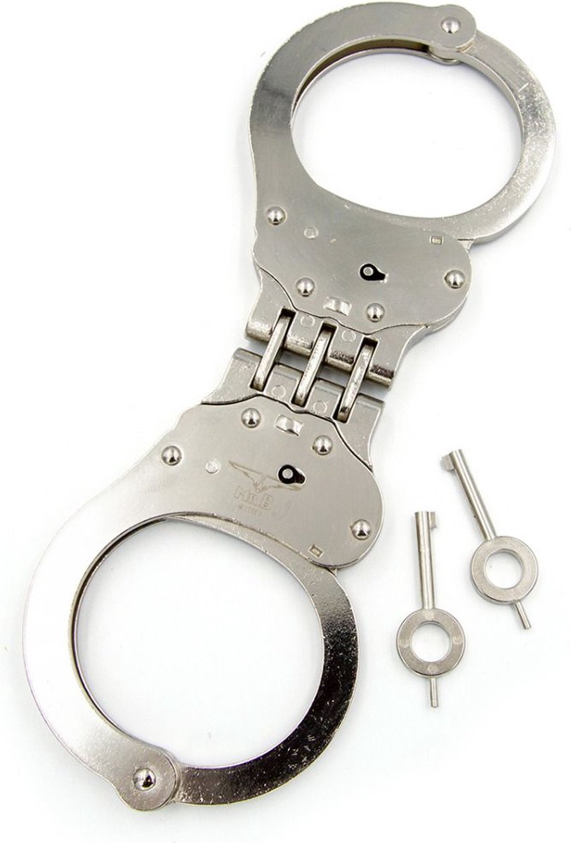 Mister B Cuff - Hinged Scharnierende Politiehandboeien - zilver