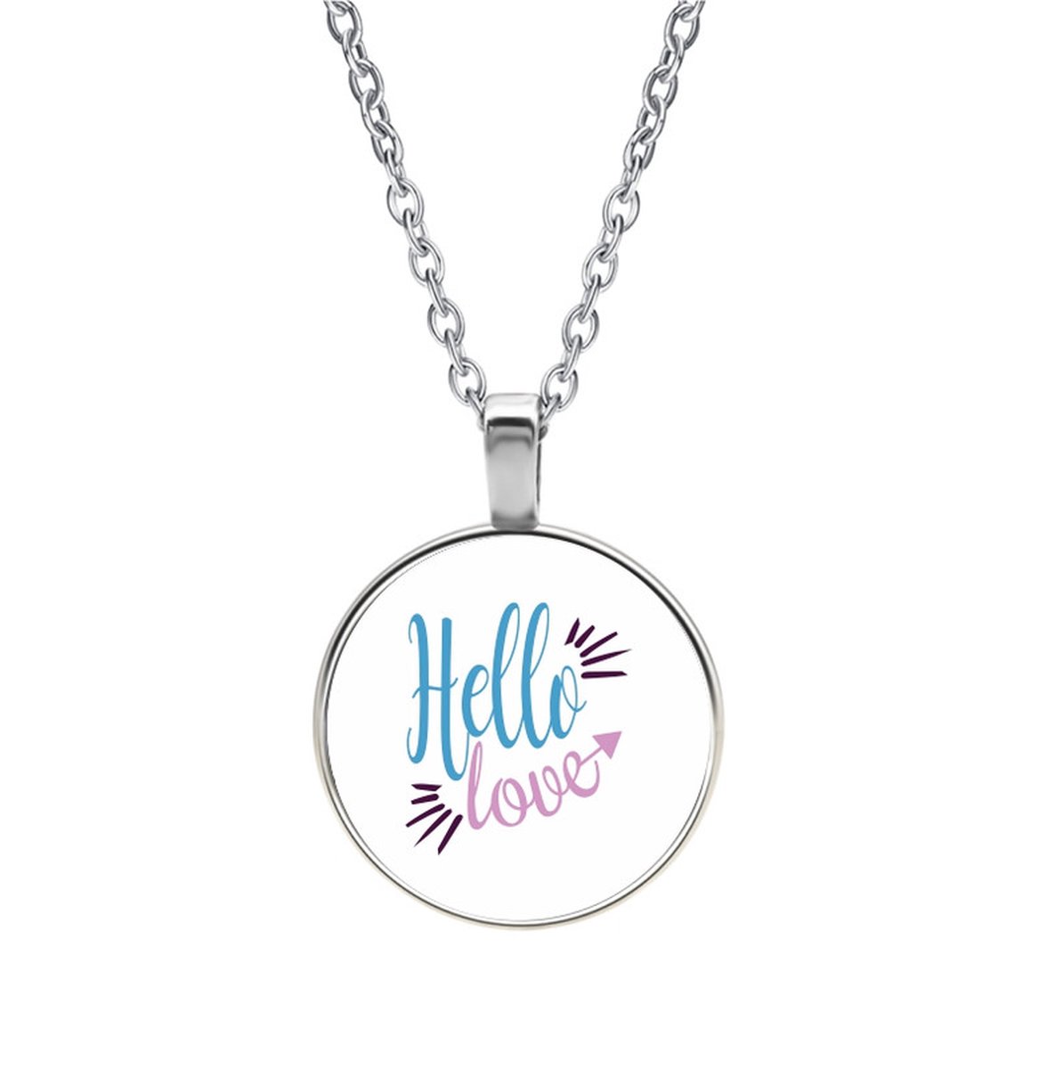 Ketting Glas - Hello Love