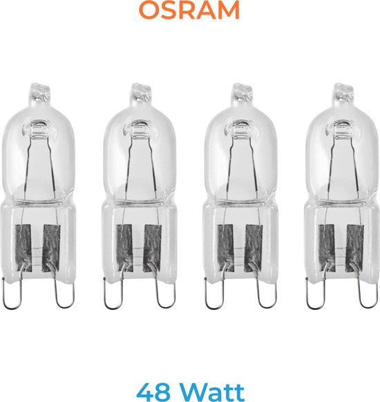 Osram - G9 - 48Watt (remplace 60W) - Lampe halogène - Transparent - 740 Lumen - Dimmable - 4 PIECES (S)