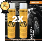 Express Autowax 2x Turbo Wax 600 ml - De Snuffelaar® Actie Box 2 x 600ML - Spuitbus - Ramen - keukenbladen -enz