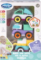 Playgro Build and Drive Mix 'N Match Vehicles 3Pk - Bouwset 3 auto's