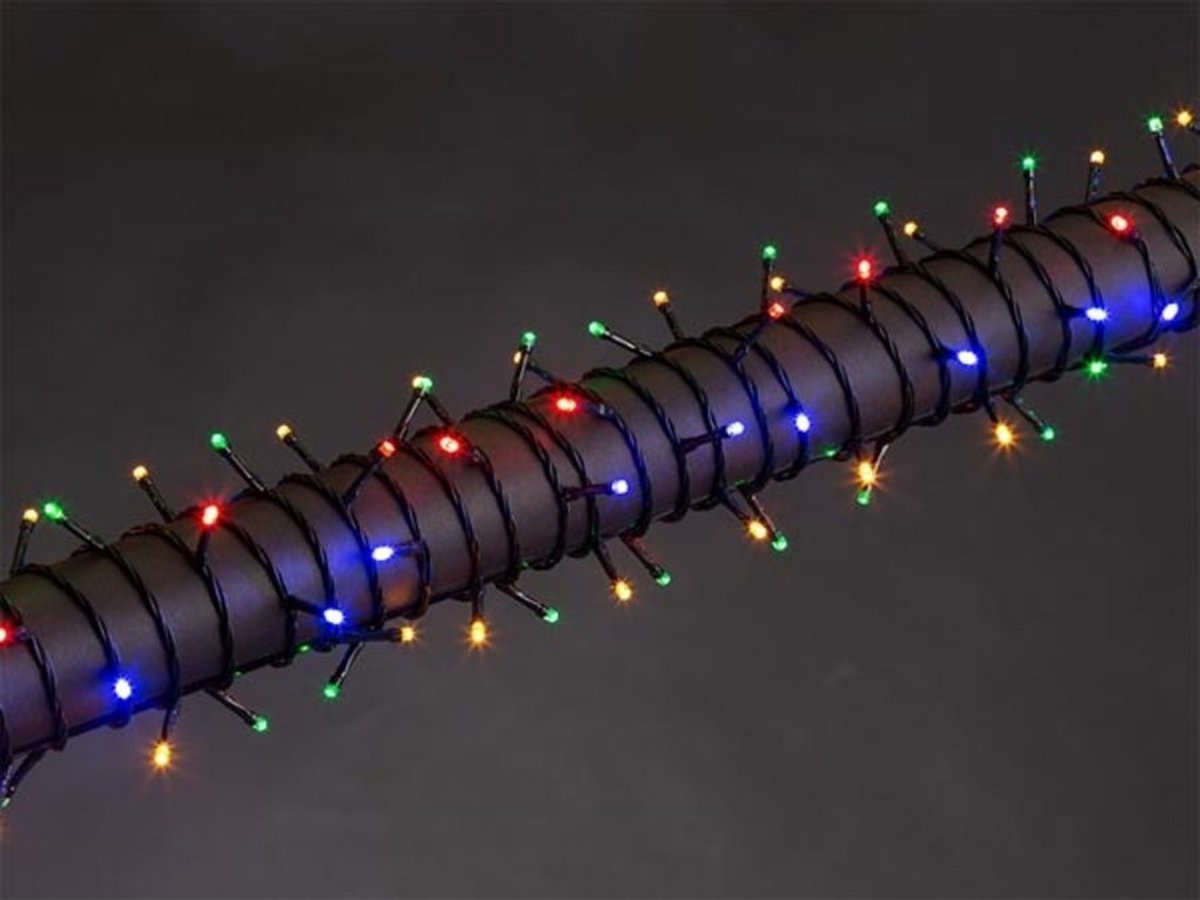 Stella LED, lichtslinger, 20 m, 300 leds, veelkleurig, groene kabel, voor binnen en buiten, 24 V