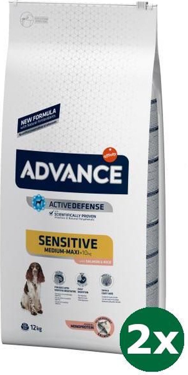 Advance 2x12 kg Advance sensitive salmon / rice hondenvoer