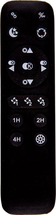 Plafondventilator zwart met ster effect 60cm incl. LED dimbaar met afstandsbediening - Climo