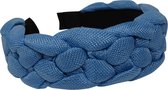 Jessidress® Luxe Diadeem Chique Dames Haar Diadeem Gevlochten Haarband Hoofdband - Blauw