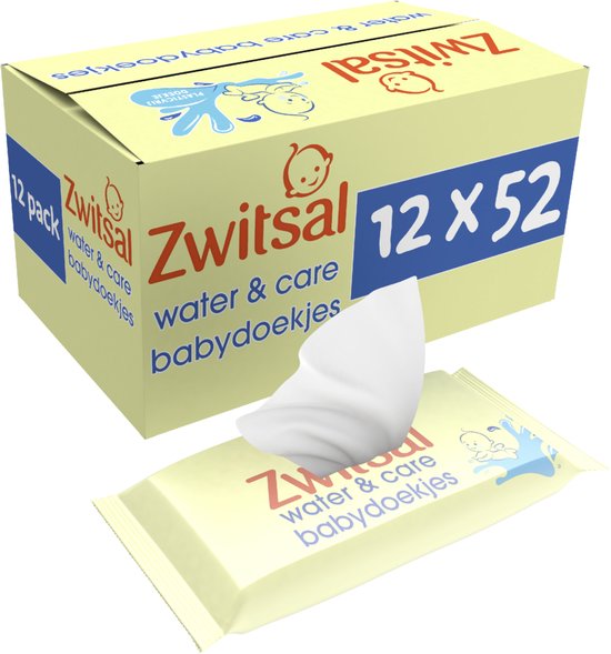 Zwitsal Water & Care Billendoekjes met zachte Zwitsal geur - 624 doekjes - Voordeelverpakking