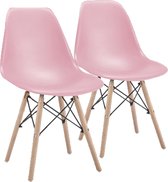 Milano - Eetkamerstoelen - set van 2 eettafel stoelen - roze - scandinavisch design