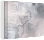 Canvas Schilderij Wolken - Abstract - Verf - 120x90 cm - Wanddecoratie