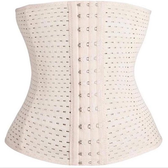 Waist trainer - Afslank corset - Body shaper corset - Shapewear dames - Beige - Merkloos