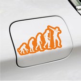 Bumpersticker - Dab - 7,7 X 14,8 - Oranje