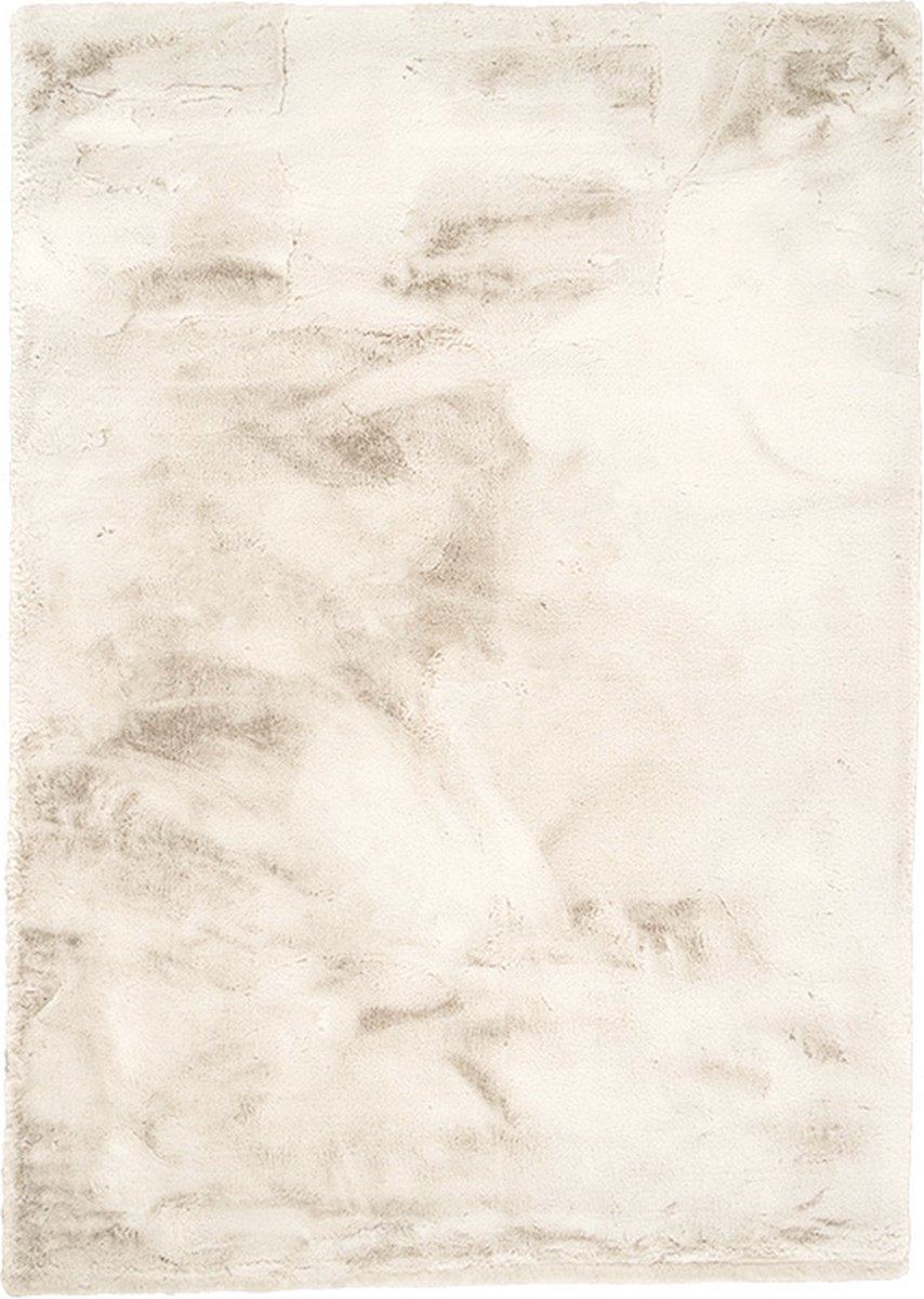 Fluffy Tapijt 80x150 cm - Creme - EXTRA Zacht - Vloerkleed - Tapijten Woonkamer - Slaapkamer - Kerstcadeau