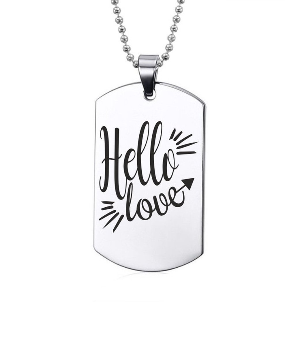 Ketting RVS - Hello Love