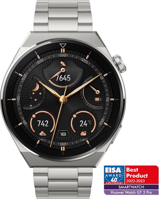 3. Huawei Watch GT 3 Pro - Smartwatch - 46mm - Titanium