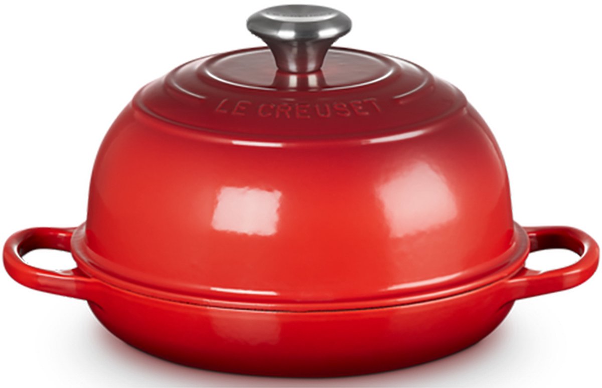 Le Creuset gietijzeren ronde broodpan Kersenrood 24cm